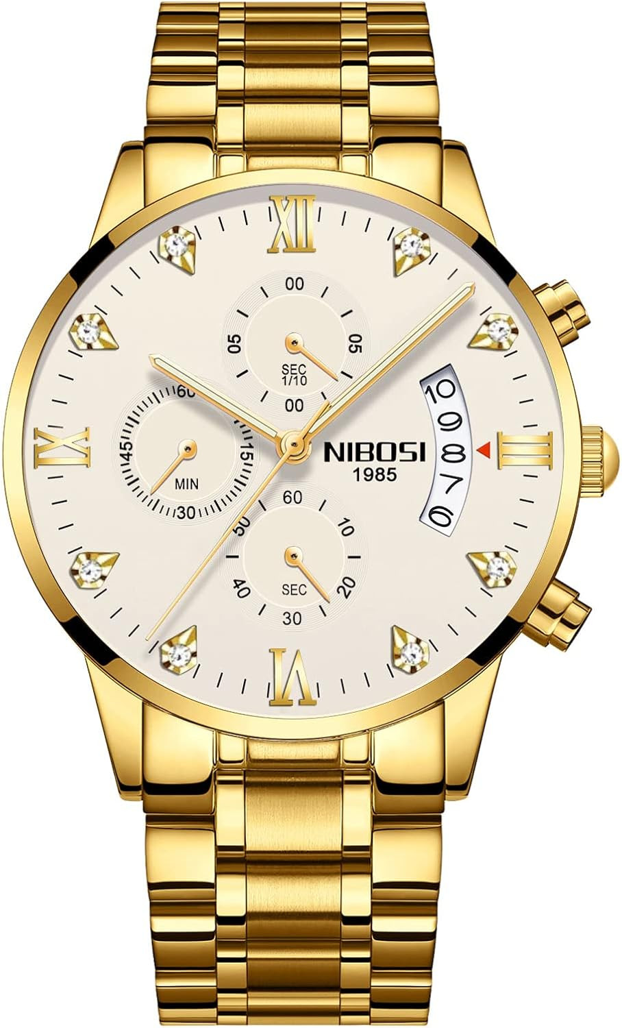 Nibosi 1985 Mens Watch (Gold)